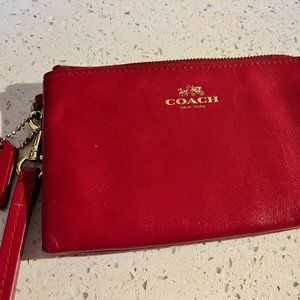 Coach Wristlet Bright Red